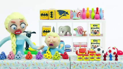 Frozen Elsa Baby and Ariel Baby in the pool   Frozen Play Doh Cartoon Stop Motion-1Dlwhz8z_vc