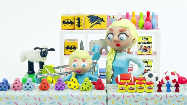 Frozen Elsa Baby Crying in Supermarket & Fidget Spinner Frozen Play Doh Cartoon Stop Motion-Ppc33y4LD9k