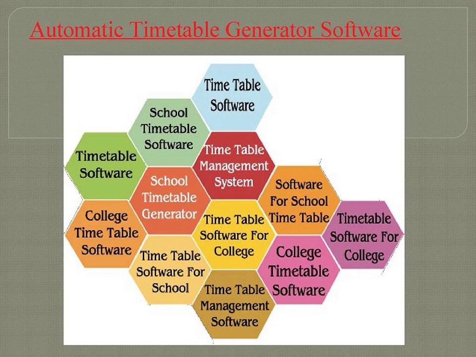 automatic time table for schools and college