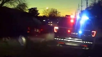 Scary Scene As Drunk Driver Runs Into Police Vehicles On The Side Of The Road