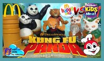 2017 Jolly Kiddie Meal vs. McDonald's Happy Meal Kung Fu Panda Heroes | fastfoodTOYcollection