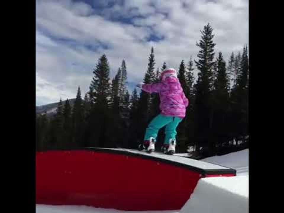 Kid Crushes it on Snowboard