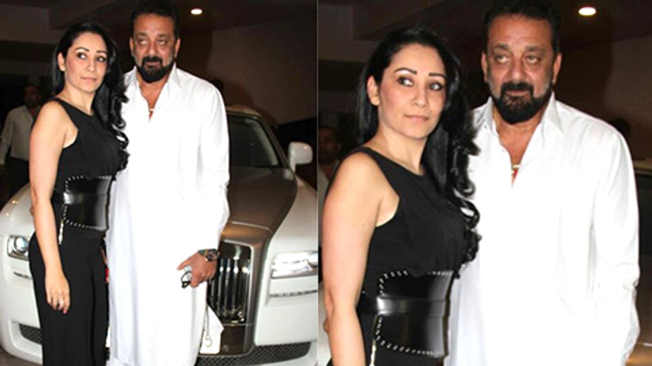 Sanjay Dutt & Wife Maanayata Dutt In Party Mode At Manish Malhotra House