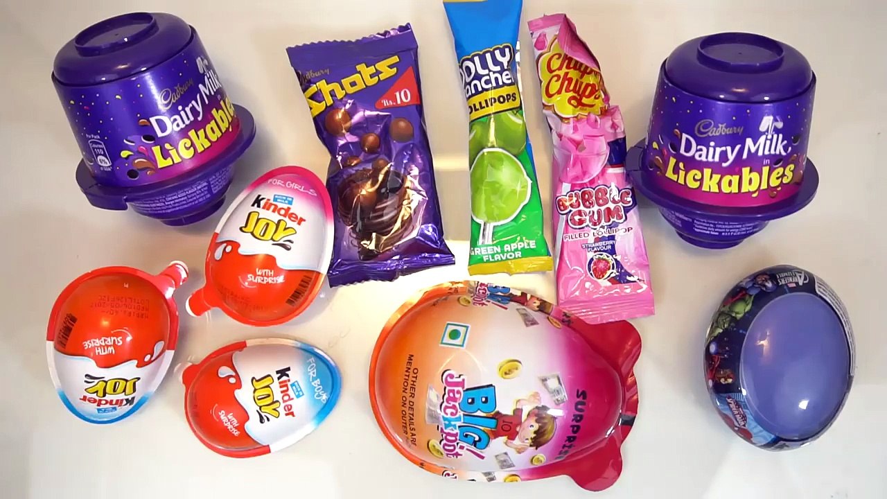 kinder joy and some candies opening