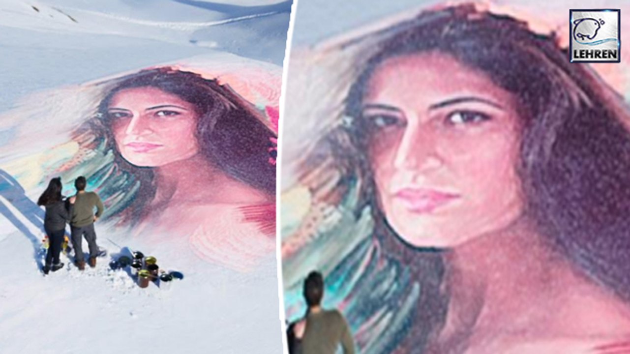 Salman Khan Draws A Portrait Of Katrina Kaif On Frozen Lake | Tiger Zinda Hai