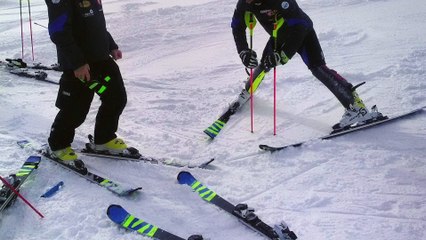 Robin Buffet à l'entraînement sur la Face de Bellevarde