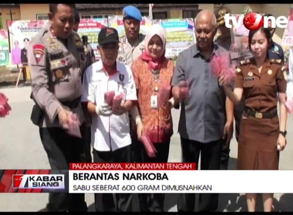 Berantas Narkoba, Sabu Seberat 600 Gram Dimusnahkan