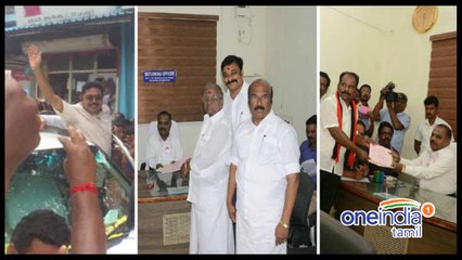 சூடுபிடிக்கும் ஆர். கே. நகர் இடைத்தேர்தல்... மும்மூர்த்திகள் மனு தாக்கல்!- வீடியோ