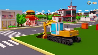 Learn Color Cars Transportation w Fire Trucks and Cars Cartoon for Kids & Nursery Rhymes S