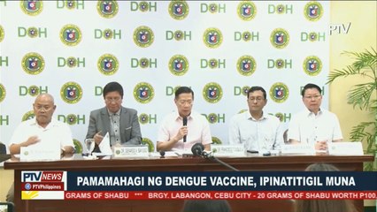 Pamamahagi ng dengue vaccine, ipinatitigil muna