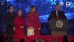 Hundreds gather to see Donald Trump turn on Christmas lights