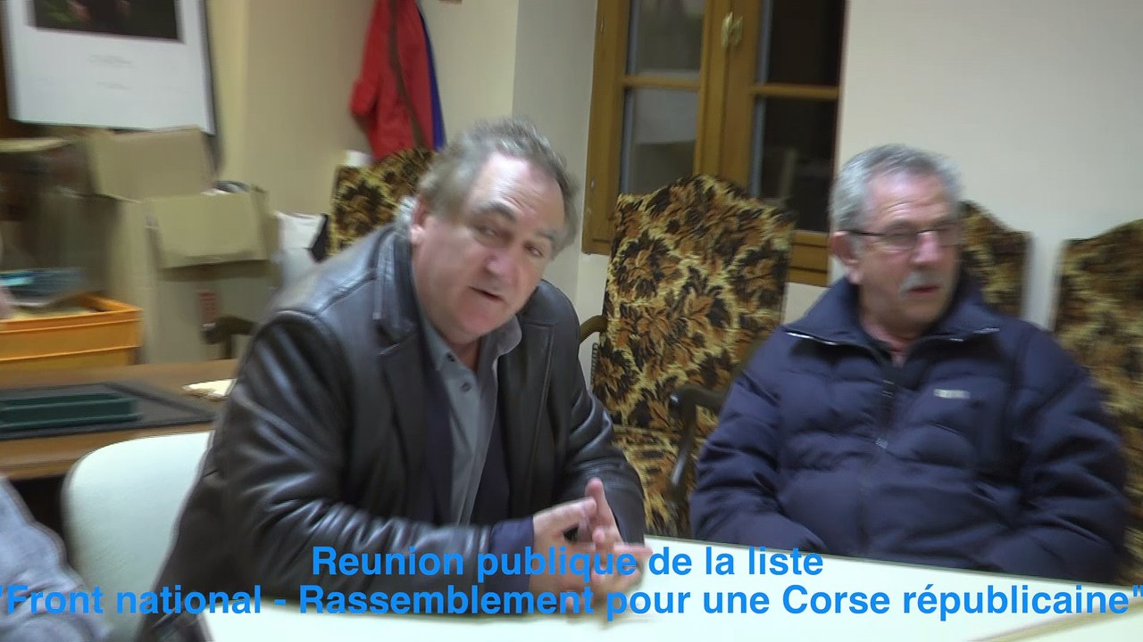Territoriales. Réunion publique du FN à Vivario