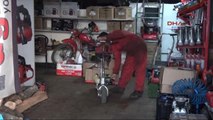 Düzce Tırpan Motorundan Mini Motosiklet Yaptı
