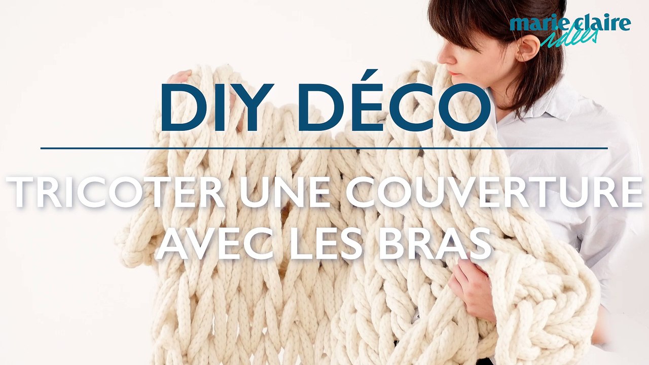 arm knitting: tricoter une couverture avec les bras