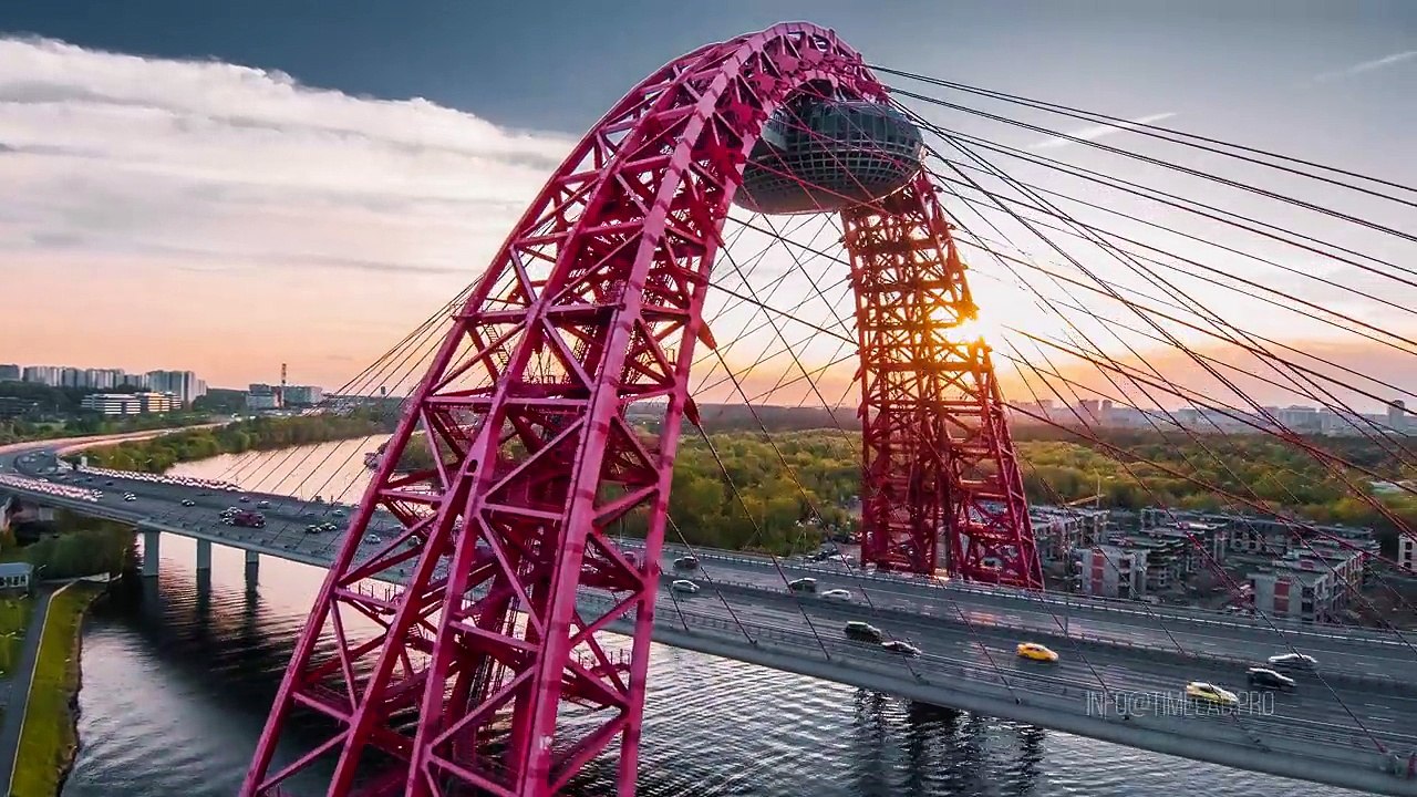Moscow Russia Aerial view 5K Timelab.pro    Москва Россия Аэросъемка