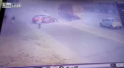 Horrific road accident at Doraha, Ludhiana in which a mother-son died