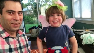 Toddler Floats Like a Butterfly and Dad Joins in