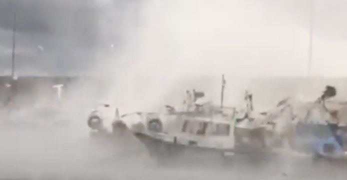 Waterspout Touches Down in Sanremo, Italy