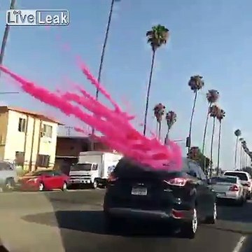 Shooting in the hood, except it's with paintball guns