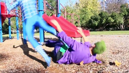 The Amazing Blue Spiderman vs Joker - Real Life Superhero Battle! | Superheroes | Spiderman | Superman | Frozen Elsa | Joker