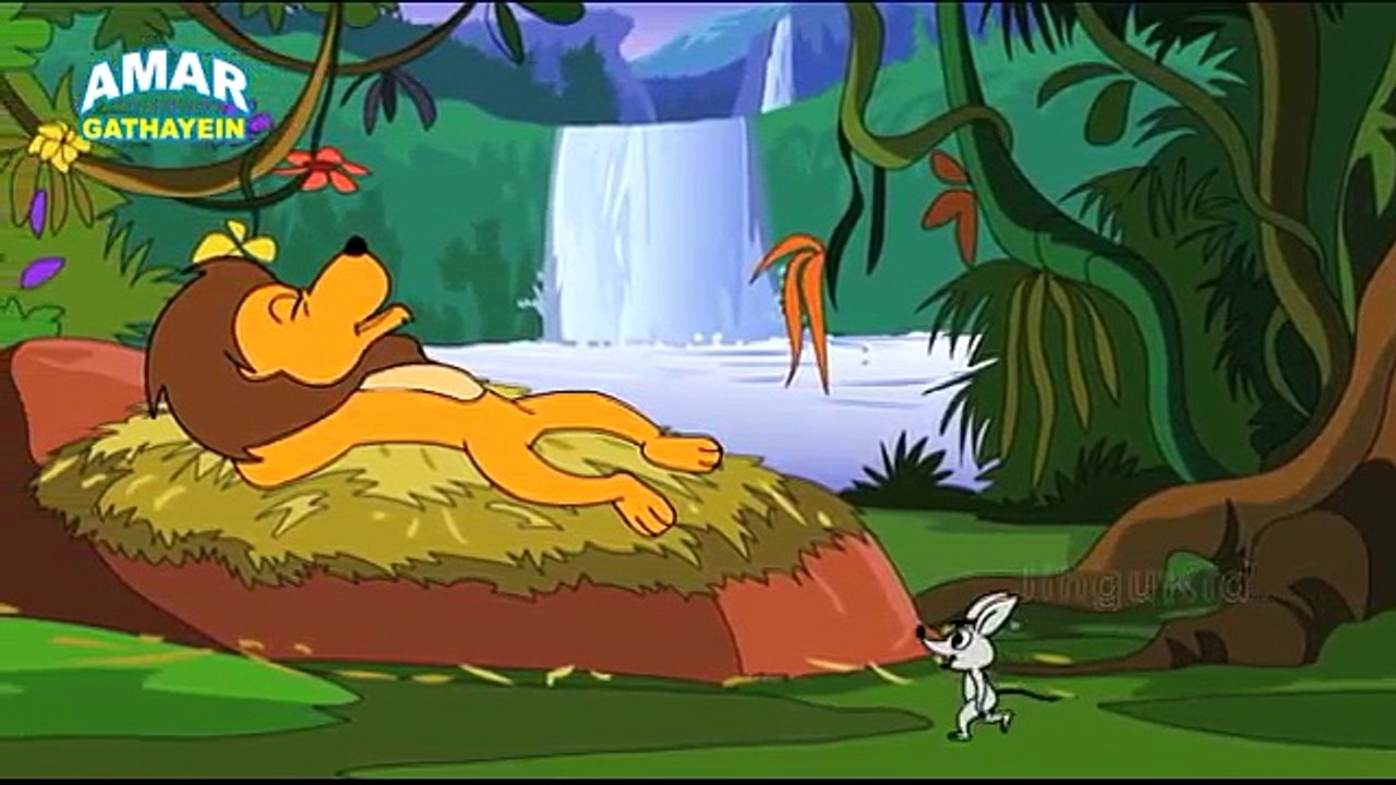 Lion & Mouse - शेर और चूहा - Moral Stories for Kids in Hindi by Amar Gathayein