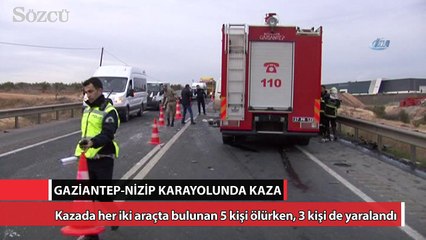 Gaziantep-Nizip karayolunda kaza