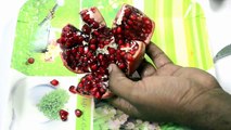 Pomegranate seed removal & Fruit Cutting Hand Tricks