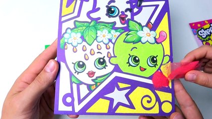 Coloring Shopkins with colored sand - Learn Colors for children & toddlers. Learning videos-a2W_0CbXPyw