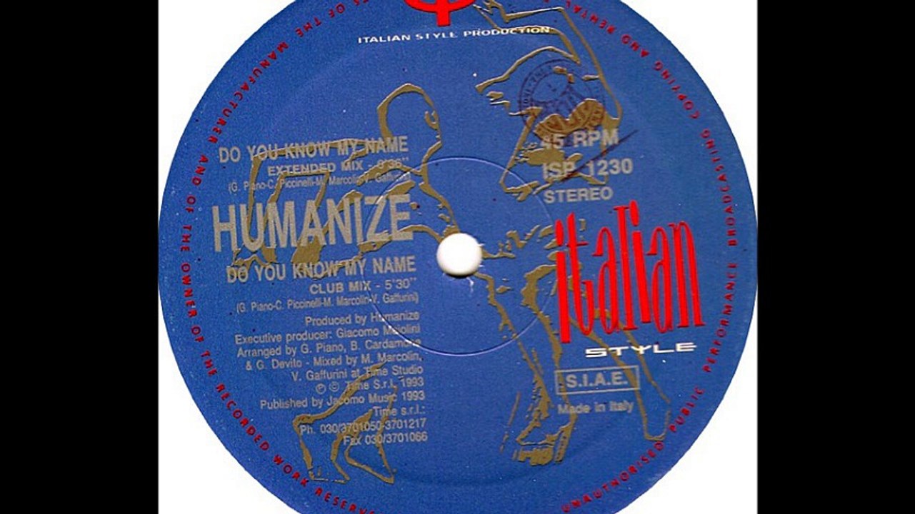 Humanize - Do You Know My Name (Extended Mix) (A)