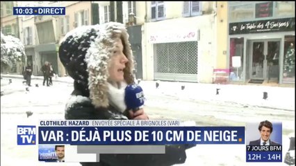 Var: déjà 10 centimètres de neige et une circulation difficile