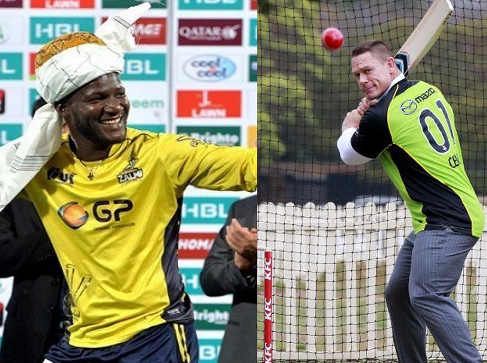 WWE wrestler JOHN CENA khelain gay aub Peshawar Zalmi kie taraf say