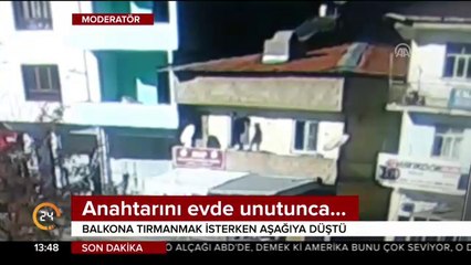 Anahtarını evde unuttu