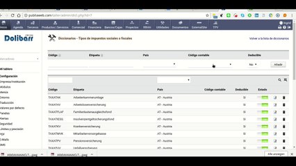 Dolibarr 6.0 Los Diccionarios