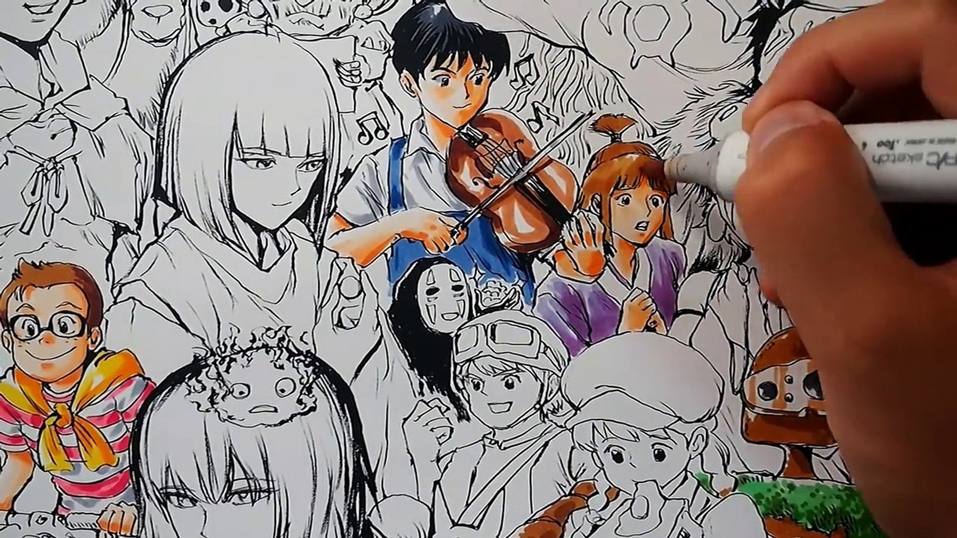 ジブリ 最強人気キャラ 43人 描いてみた結果 Drawing Ghibli Characters Video Dailymotion
