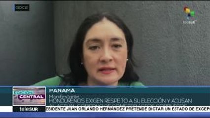 Hondureños en Panamá exigen respeto a voluntad del pueblo