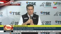 TSE de Honduras: Mañana reiniciará escrutinio especial