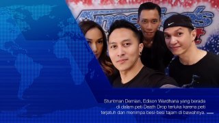 Aksi Demian di SCTV Awards makan korban yaitu seorang stunt-man bernama Edison Wardhana