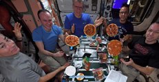 International Space Station Astronauts Make Pizza in Zero Gravity