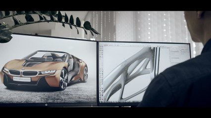 The new BMW i8 Roadster with metal 3D printed parts