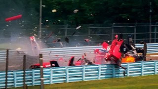 Steve Millen & Johnny O'Connell serious accident at Watkins Glen (June 27, 1993) ALL ANGLES & PICS