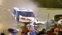 Ruben Garcia almost hit spectators in a huge crash at Riverside (June 12, 1988) NASCAR