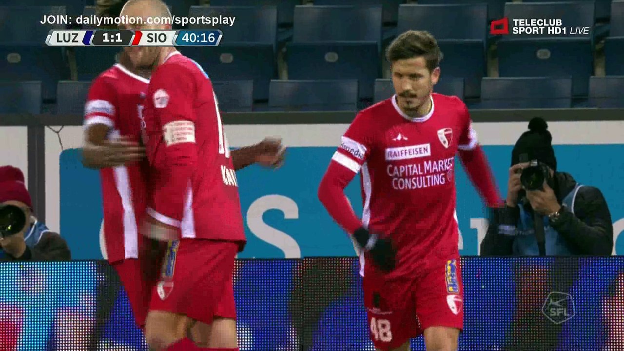 Salih Ucan Goal HD - Luzern 1 - 1 FC Sion - 02.12.2017 (Full Replay)