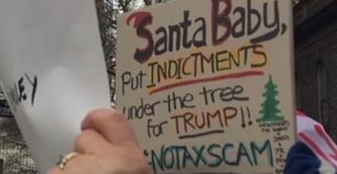 Protesters March Against Tax Bill During Trump's NYC Visit