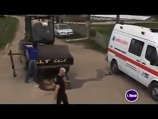 Man Gets Run Over By A Bulldozer