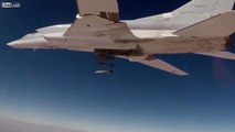 Russian long-range bombers annihilate ISIS targets.