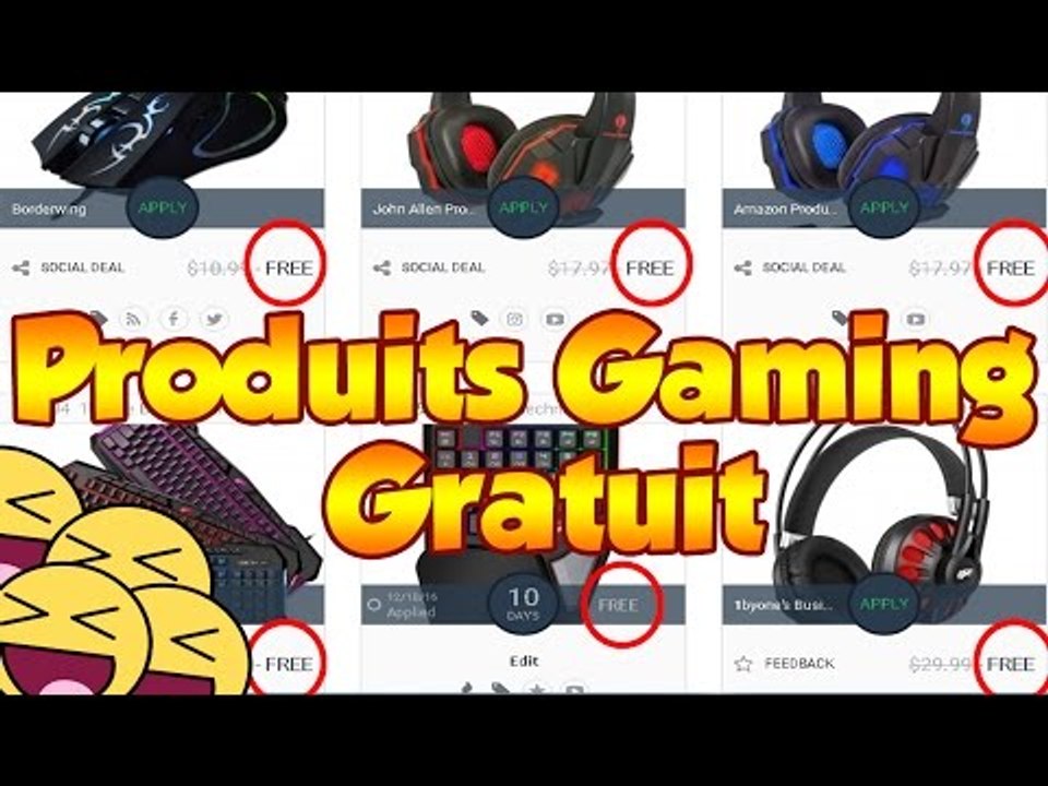 AVOIR DES PRODUITS GRATUIT !  (HIGH TECHGAMINGVÊTEMENT...)