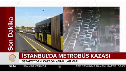İstanbul'da metrobüs kazası
