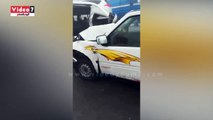 قارئ يشارك بفيديو لحادث تصادم 10 سيارات على طريق إسكندرية الصحراوى