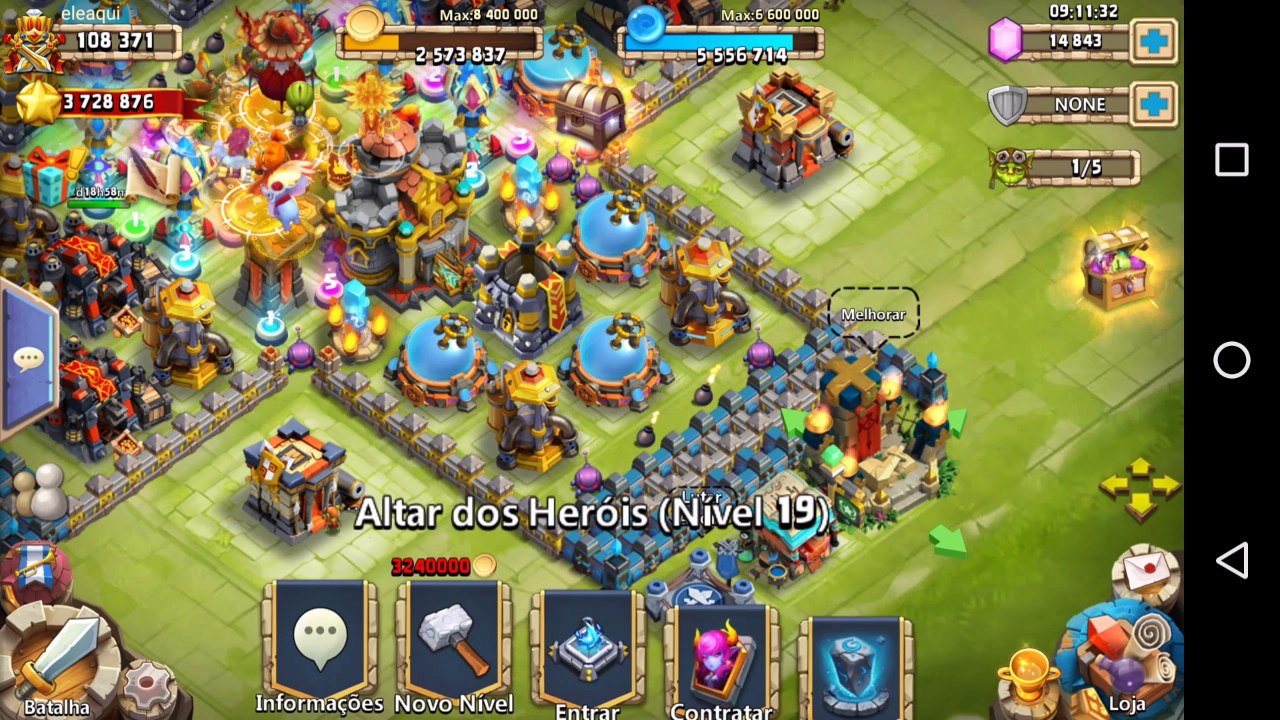 ROLL DE GEMAS , CASTLE CLASH, EMBATE DO CASTELO