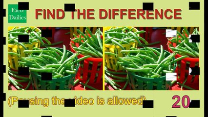 find the difference between vegetables